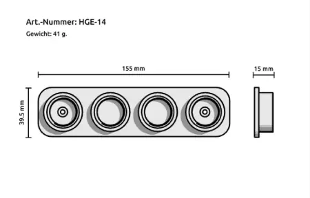 Zeichnung von Halterung für Gas-Euroadapter