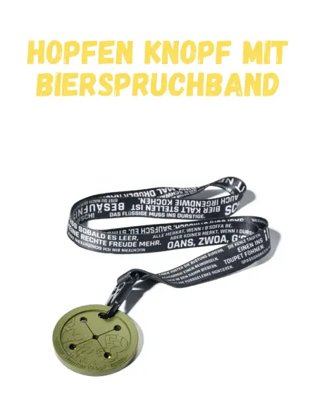 Hopfen Knopf Bierspruchband