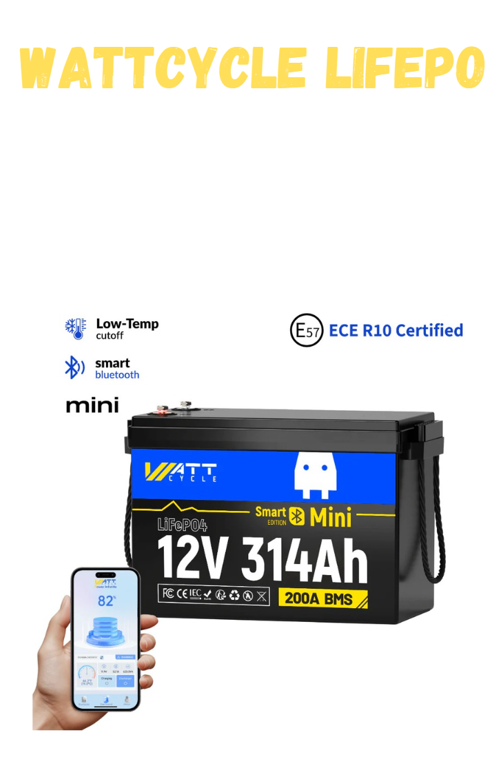 LiFePO4 Batterie mit ECE R10 Zulassung, Smart Bluetooth Version! 12V 314Ah Mini  von Watt